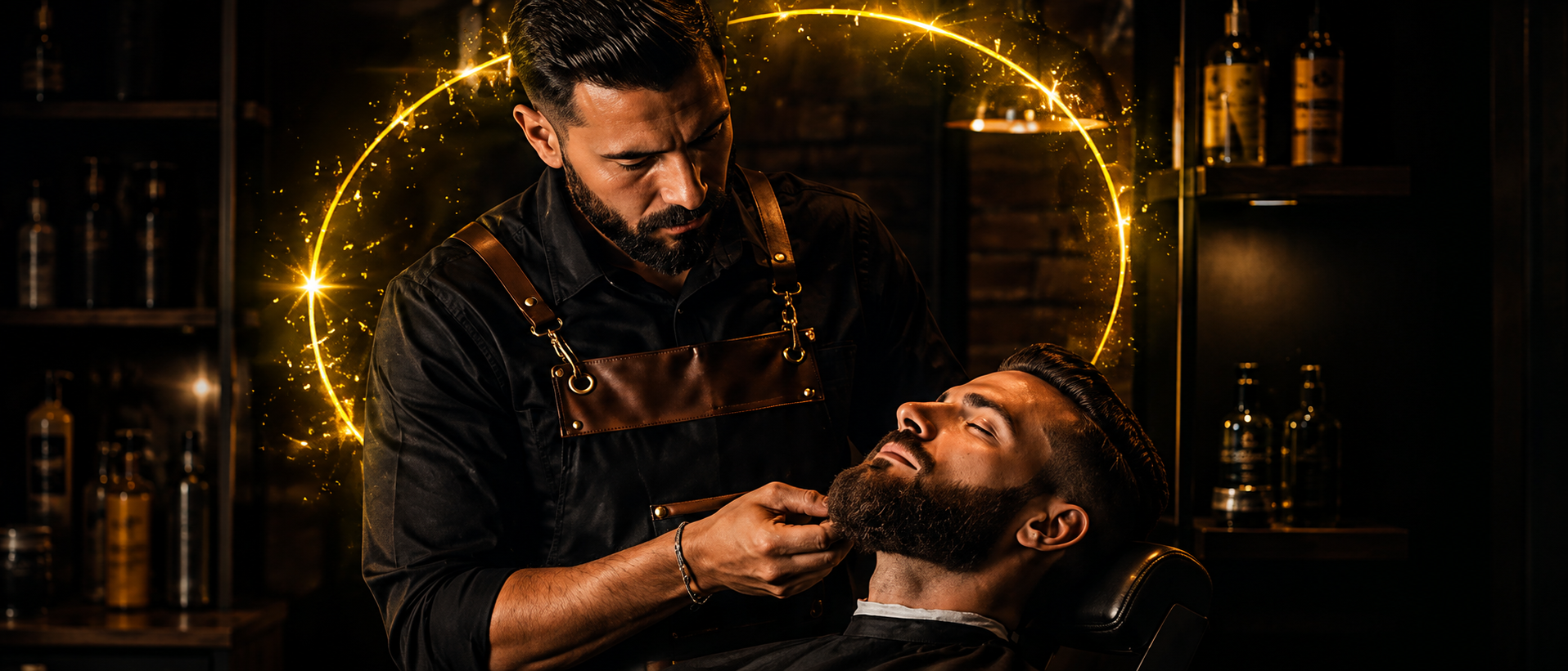 Barbero mostrando estilos con inteligencia artificial